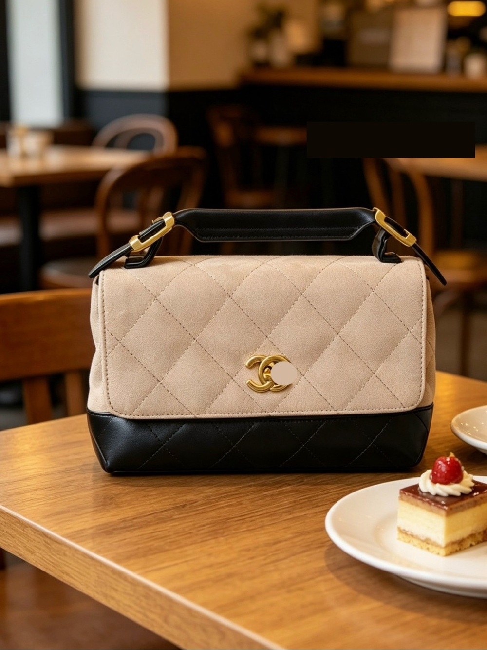 New women’s beige fashion shoulder bag